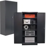 Schrank & Stuhl 2 Werkstattschränke XL Schwerlastschränke 195 x 92 x 50 cm (HxBxT) ANTHRAZIT