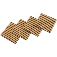 [neu.holz] Wandpaneel Akustik Vang dunkelbraun 8 St. 60 x