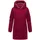 Navahoo Damen Mantel lange Übergangsjacke Kurzmantel in Wolloptik mit abnehmbarem Stepp-Einsatz Flauschwunder 14 Bordeaux Gr. XL - XL