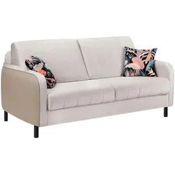 Schlafsofa  Sergio , beige , Maße (cm): B: 196 H: 92 T: 120