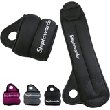 Stepfowarder 0.5 kg - 1.5 kg Gewichtsmanschetten Paar für Handgelenk mit Daumenschlaufe, 3 Farben für Universal Fußgewicht & Handgewicht, Ankle Wrist Weights (2 * 1.5KG - Schwarz)