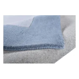 THEKO Wollteppich ¦ blau ¦ Wolle ¦ Maße (cm): B: 60 H: 1,3
