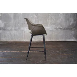 KAWOLA Barhocker ZAJA Sitzhöhe 76 cm Microfaser Grün