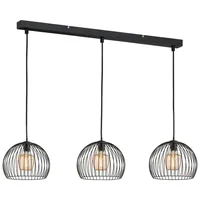 Fischer & Honsel Pendelleuchte WIRE, Schwarz| | 130 x 150 cm | Metall | 3-flammig
