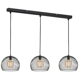 Fischer & Honsel Pendelleuchte WIRE, Schwarz| | 130 x 150 cm | Metall | 3-flammig