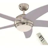 Westinghouse Bendan 132 cm Deckenventilator mit LED silber inkl. Fernbedienung