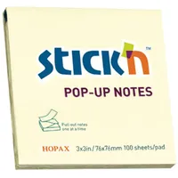 Stick'n Bloček samolepicí Z Stick'n Hopax, 76x76 mm, žlutý,