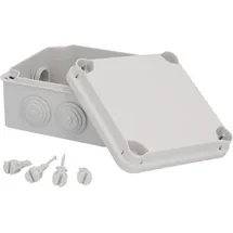 Unitec Abzweigdose IP65 Mit Schraubdeckel, 108 x 108 mm, grau, Schalterdosen & Abzweigdosen