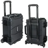 HMF 15604-02 Outdoor Werkzeugtrolley, Werkzeugkoffer leer mit Rollen 46,5 x 36 x 22,5 cm