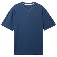 Tom Tailor Herren T-Shirt in Melange-Optik, blau, Melange Optik, Gr. 48