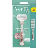 Gillette Venus Deluxe Smooth Sensitive Handstück + Rasierklingen 3 St.