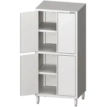 Stalgast Hochschrank mit Flügeltüren, 1100x600x1800 mm, mit zwei Schrankräumen, verschweißt