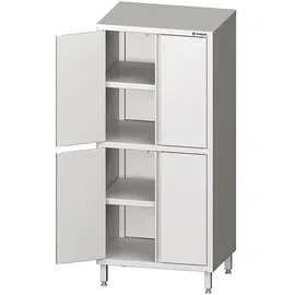 Stalgast Hochschrank mit Flügeltüren, 1100x600x1800 mm, mit zwei Schrankräumen, verschweißt