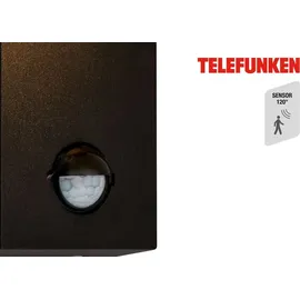 Telefunken LED-Outdoor-Wandleuchte Sensor 16,5 cm x 9,5 cm x 15,5 cm Schwarz