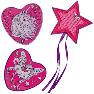 DerDieDas Wechselbuttons 3-TLG. Pretty Unicorn