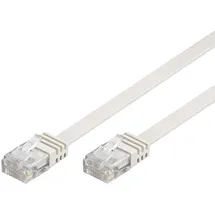 goobay CAT 5e Flach-Patchkabel, U/UTP weiß