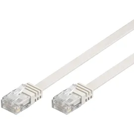 goobay CAT 5e Flach-Patchkabel, U/UTP weiß