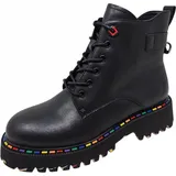 2 Go Fashion Schnürstiefel schwarz, - Schwarz - 36