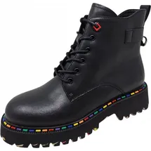 2 Go Fashion Schnürstiefel schwarz, - Schwarz - 36