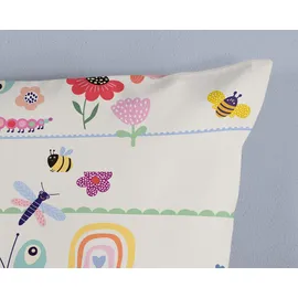 Good Morning Rinke Blumen Beige 135 x 200 cm + 80 x 80 cm