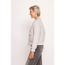 Zhrill Kurzblazer "ZHJULIE PADDED", Damen, Gr. XL, sand, Web, Obermaterial: 100% Polyester, unifarben, lässig geschnitten hüftbedeckend, Rundhals, Flachstrickbündchen, Blazer Kurzblazer, moderner Blouson-Look, mit Steppung, aus Polyester