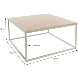 ML-Design Couchtisch Eiche Braun 80 x 80 x 40 cm