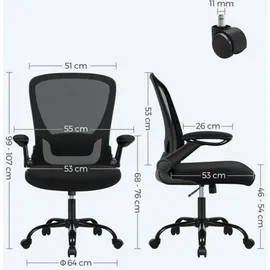 Songmics Bürostuhl OBN37BK schwarz