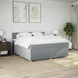 vidaXL Boxspringbett 180 x 200 cm Hellgrau