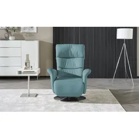 HIMOLLA Relaxsessel 7628 Leder 83 x 107 x 88 cm Türkis/Petrol mit Relax-Funktion