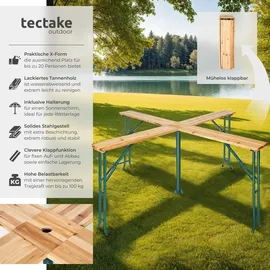 Tectake Stehtisch Quattro 241 x 241 x 103 cm Braun