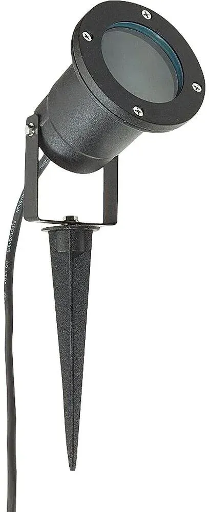 LED Außenleuchte mit Erdspieß rund, mit GU10 Sockel, IP54, schwarz matt LEDs Light