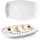 sänger | Bilgola Servierplatten 2er Set – Porzellan Servierteller Weiß | rechteckige Teller mit abgerundeten Ecken 19 x 29,5 cm für Fleisch, Fisch & Snacks | Spülmaschinenfest | PREMIUM COLLECTION