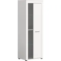 Höffner Vitrine, Weiß, 60x159x35 cm, Wohnzimmer, Wohnwände, Vitrinenschränke