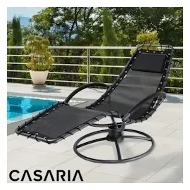 CASARIA Eve Relaxliege 191 x 77 x 82 cm anthrazit