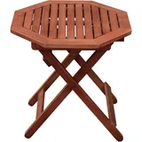 Harms Import Gartentisch Holz Beistelltisch Balkontisch klein rund, klappbar Eukalyptus 100% fsc geölt, DxH 50x50 cm