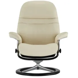 Stressless Relaxsessel mit Hocker Leder 79 x 103 x 73 cm creme