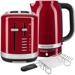 KitchenAid Wasserkocher 5KEK1701 + Toaster 5KMT2109 Empire Rot im Set