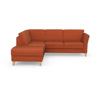 sit&more Ecksofa Visby L-Form, Wahlweise mit Bettfunktion und Stauraum, frei im Raum stellbar orange