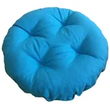 Rundes Sitzkissen für drinnen und draußen, weiche Esstischbank, dicke Steinbank, rutschfest, runde Stuhlauflage mit elastischer Hülle (hellblau, 45 x 45 x 7 cm)