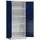Classix Metallschrank X-530331 enzianblau, lichtgrau 80,0 x 38,0 x 180,0 cm, aufgebaut, 1 St.