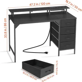 Vevor Schreibtisch Schwarz