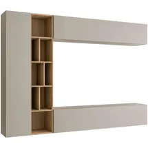 Mirjan24 Wohnwand, Kaschmir, Holzwerkstoff, Rechteckig, 224x160x33 cm, Wohnzimmer, Wohnwände, Wohnwand-Sets