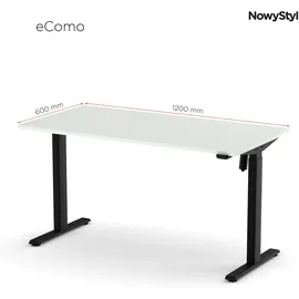 NOWY STYL Schreibtisch ECOMO Weiß / Schwarz