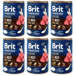 BRIT Premium by Nature Beef and Trips 6x400 g Rind und Innereien, natürliches Hundefutter
