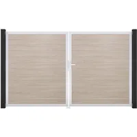 GroJa Tor 2-flg. Basicline Schmal Sheffield Oak EV1 306 cm x 180 cm DIN Rechts