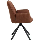 VCM 2er Set Actona Stuhl Glenda Stoff Orange Terrakotta
