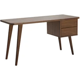 miliboo Design-Schreibtisch Nussbaum L140 cm FIFTIES