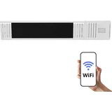 HOME It® Infrarotstrahler Terrasse | 1500W Heizstrahler Wand mit WiFi & App-Steuerung, 9 Heizstufen, Schott Glas, IP65 Wasserschutz, Terrassenheizer Elektrisch, Weiß
