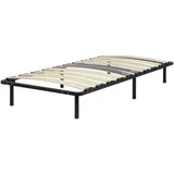 i-flair Metallbett Lattenrost 100x200 cm, Gästebett auf Füßen mit Stauraum, Lattenrahmen Ergo IF28 - für alle Betten geeignet