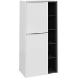 Villeroy & Boch Subway 3.0 Mittelschrank C59800VE 57,4x120x36,2cm, Schanier links/Griff Aluminium glänzend Brilliant White